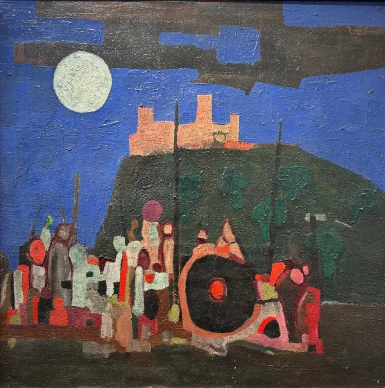 Felice Casorati,&nbsp;La nuvola nera, 1958, olio su tela, 85x85 cm